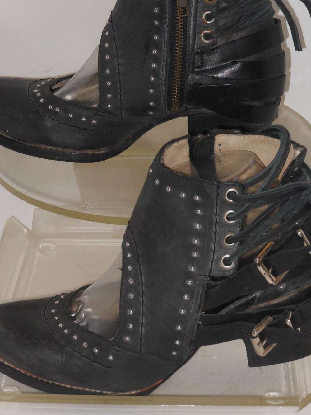 FREEBIRD BLACK GENUINE LEATHER SHOES SIZE 7 MEDIUM